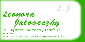leonora jaloveczky business card